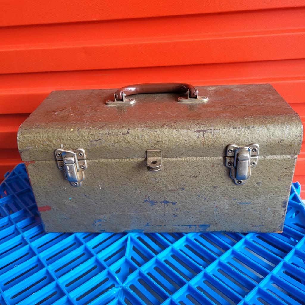 Vintage metal gereedschapskist Cheney England 1970, Ophalen of Verzenden, Gebruikt
