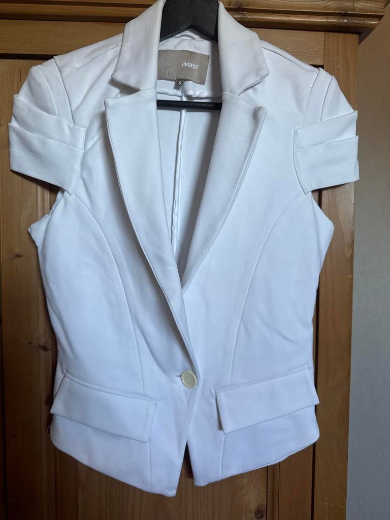 Witte korte blazer van Eksept, maat S, Ophalen of Verzenden, Gedragen, Maat 36 (S), Wit