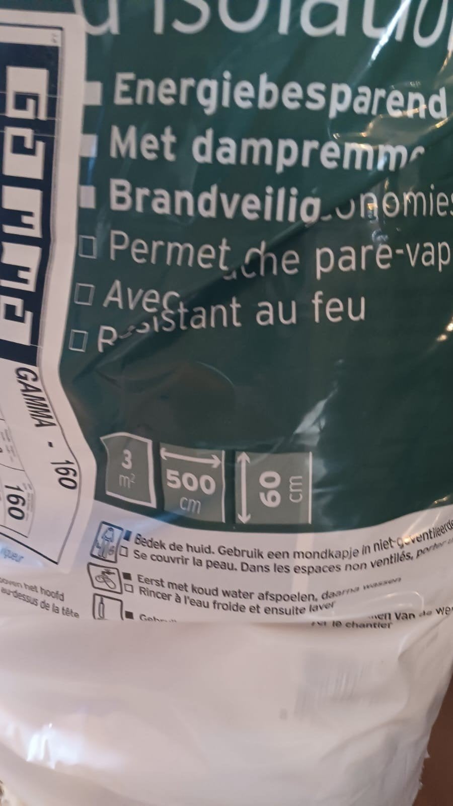 Isolatierol Glaswol - 3.5m over, zo goed als nieuw, Ophalen, 12 cm of meer, Zo goed als nieuw, Minder dan 5 m²