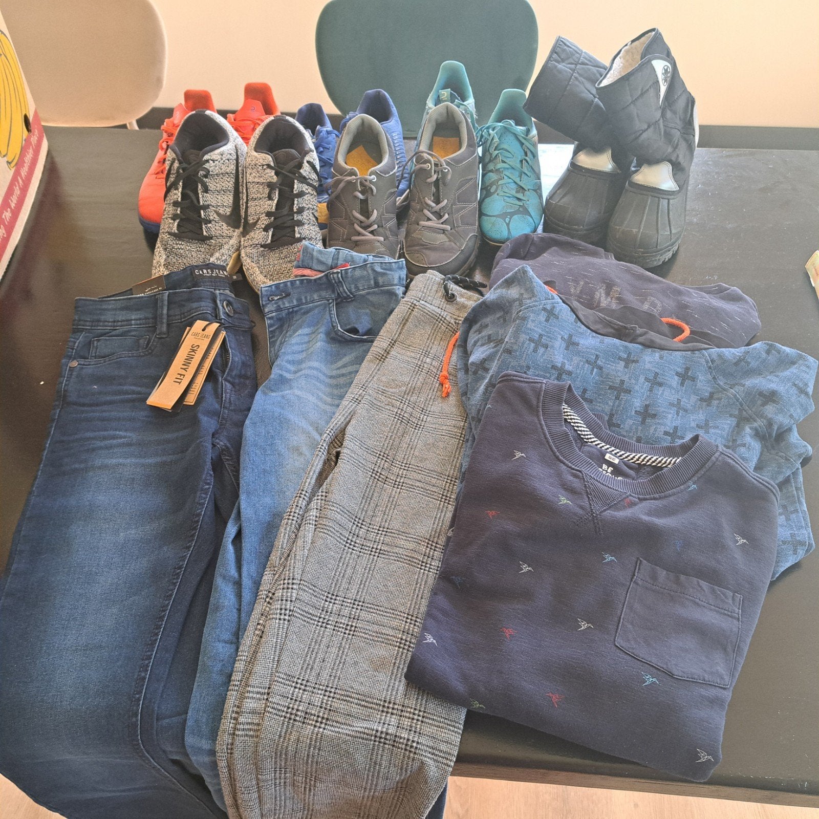 groot pakket jongenskleding 152 schoenen 39, Ophalen of Verzenden, Zo goed als nieuw, Maat 146
