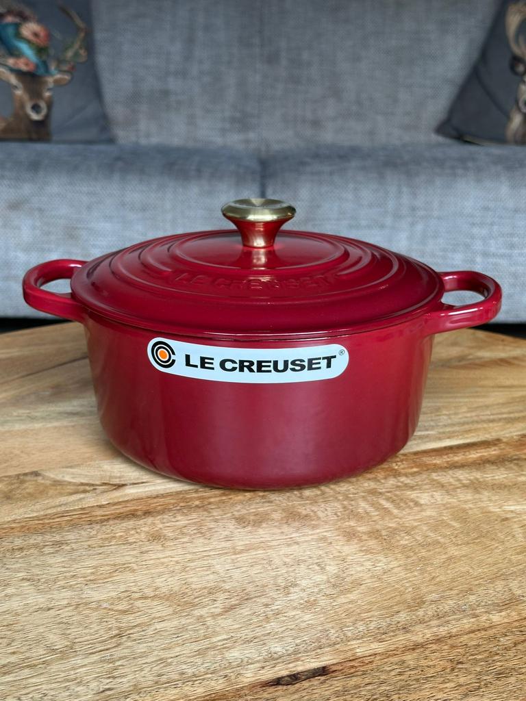 Le Creuset gietijzeren braadpan 22 cm – Rhône, Ophalen of Verzenden, Nieuw, Gietijzer, Koekenpan of Braadpan