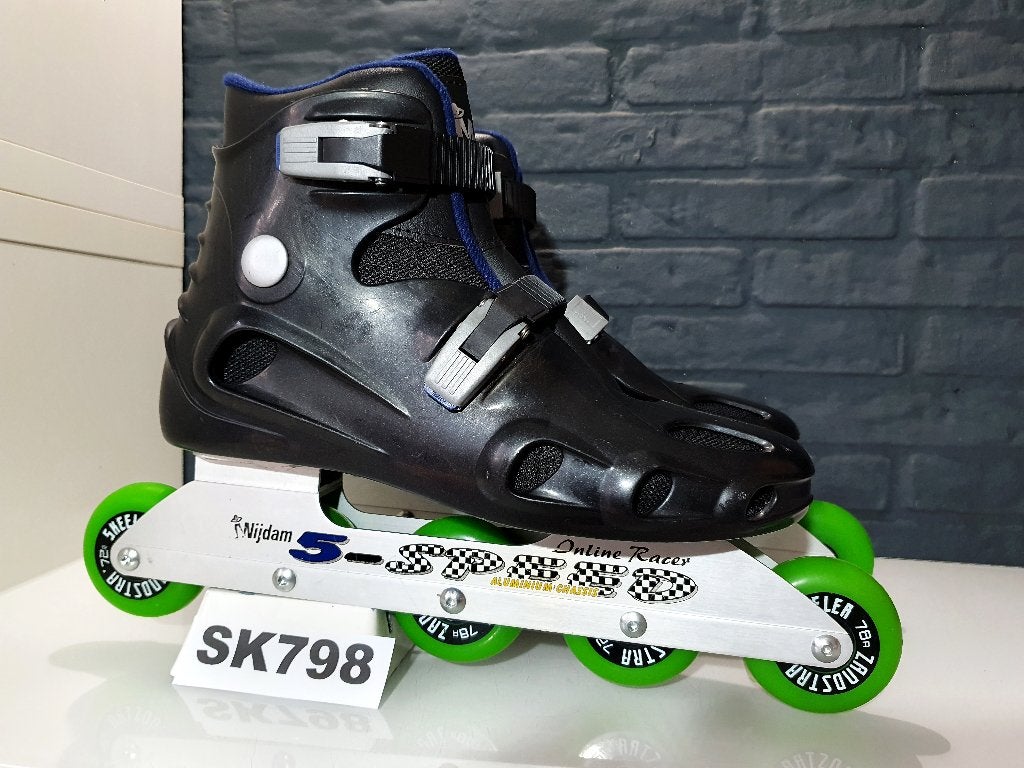 Nijdam 5-Speed Skeelers Skates 5x72 72mm Wielen Maat 44, Sport en Fitness, Skeelers, Nieuw, Inline skates 5 wielen, Overige merken