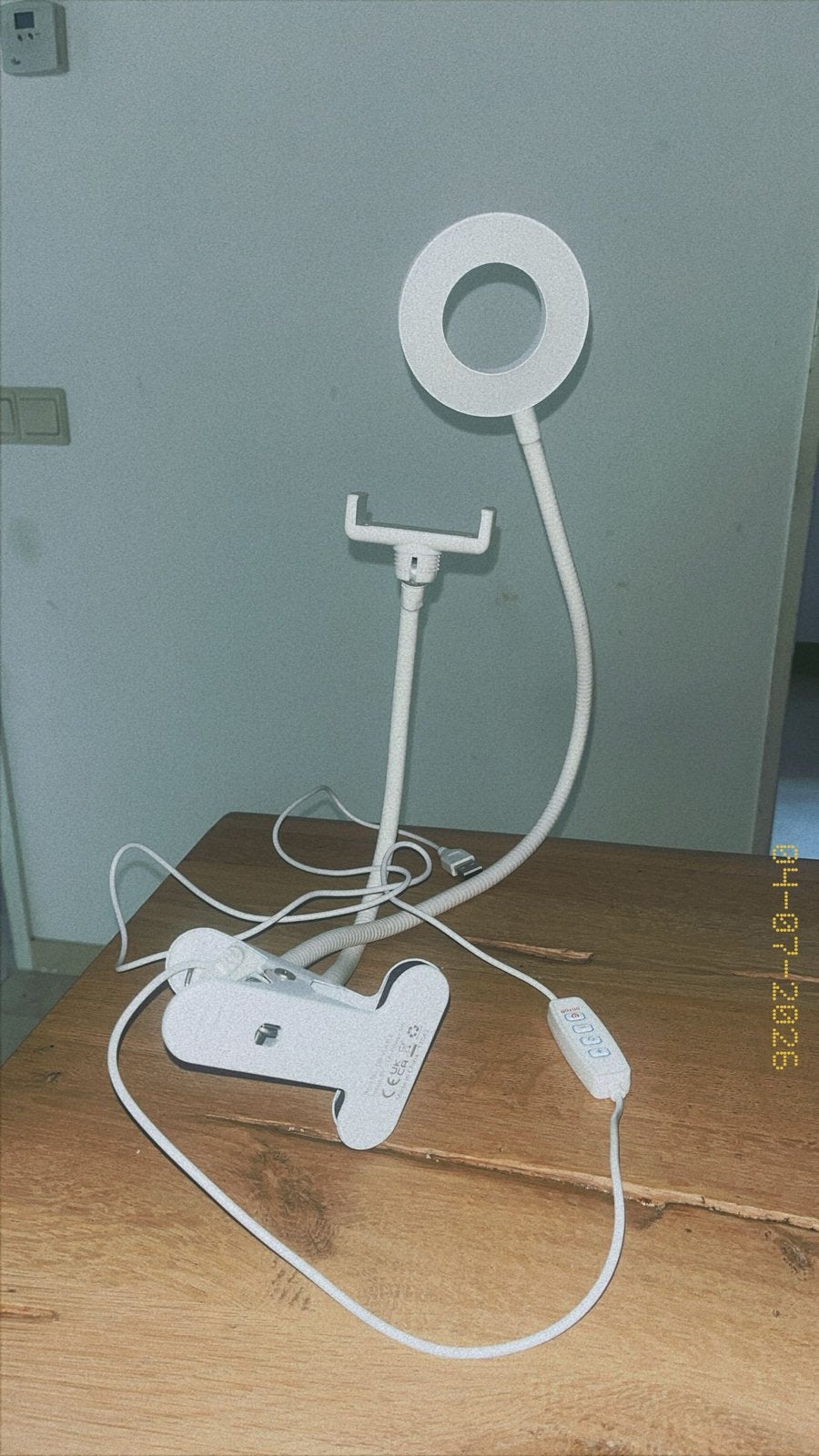 Ringlamp met telefoonhouder en klem - Ideaal voor content, Audio, Tv en Foto, Fotografie | Fotostudio en Toebehoren, Dimbaar, Ophalen of Verzenden