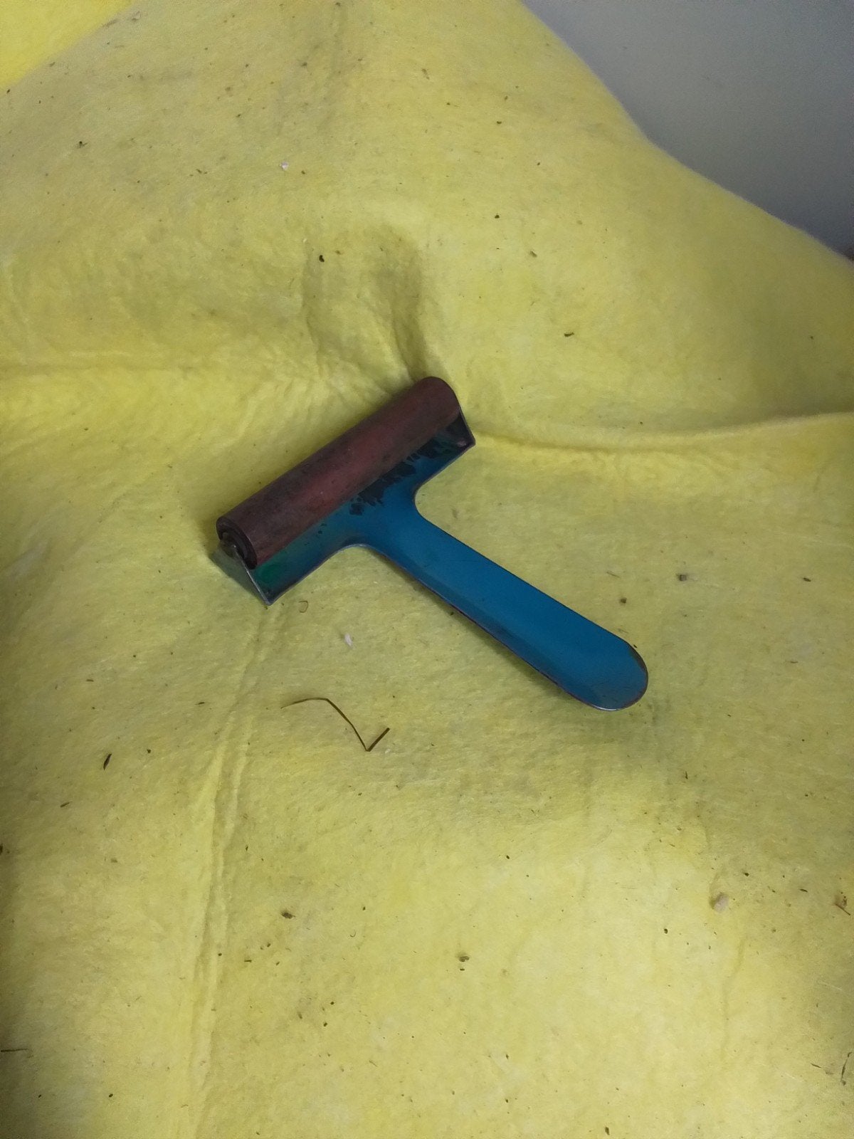 2894) antieke inktroller voor druk techniek 100mm breed, Ophalen of Verzenden, Gelezen