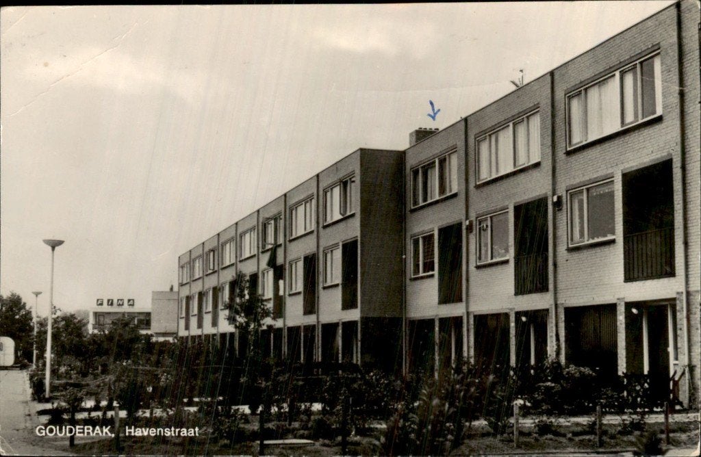 Gouderak - Havenstraat - Rijwoningen, Ophalen of Verzenden, 1960 tot 1980, Ongelopen, Zuid-Holland