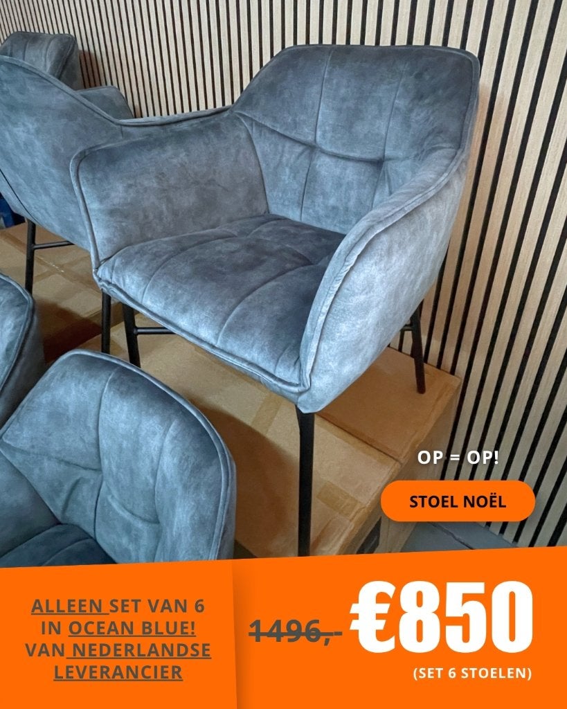 Eetkamerstoelen in onze outlet! Op=op, Ophalen, Overige kleuren, Leer, Nieuw