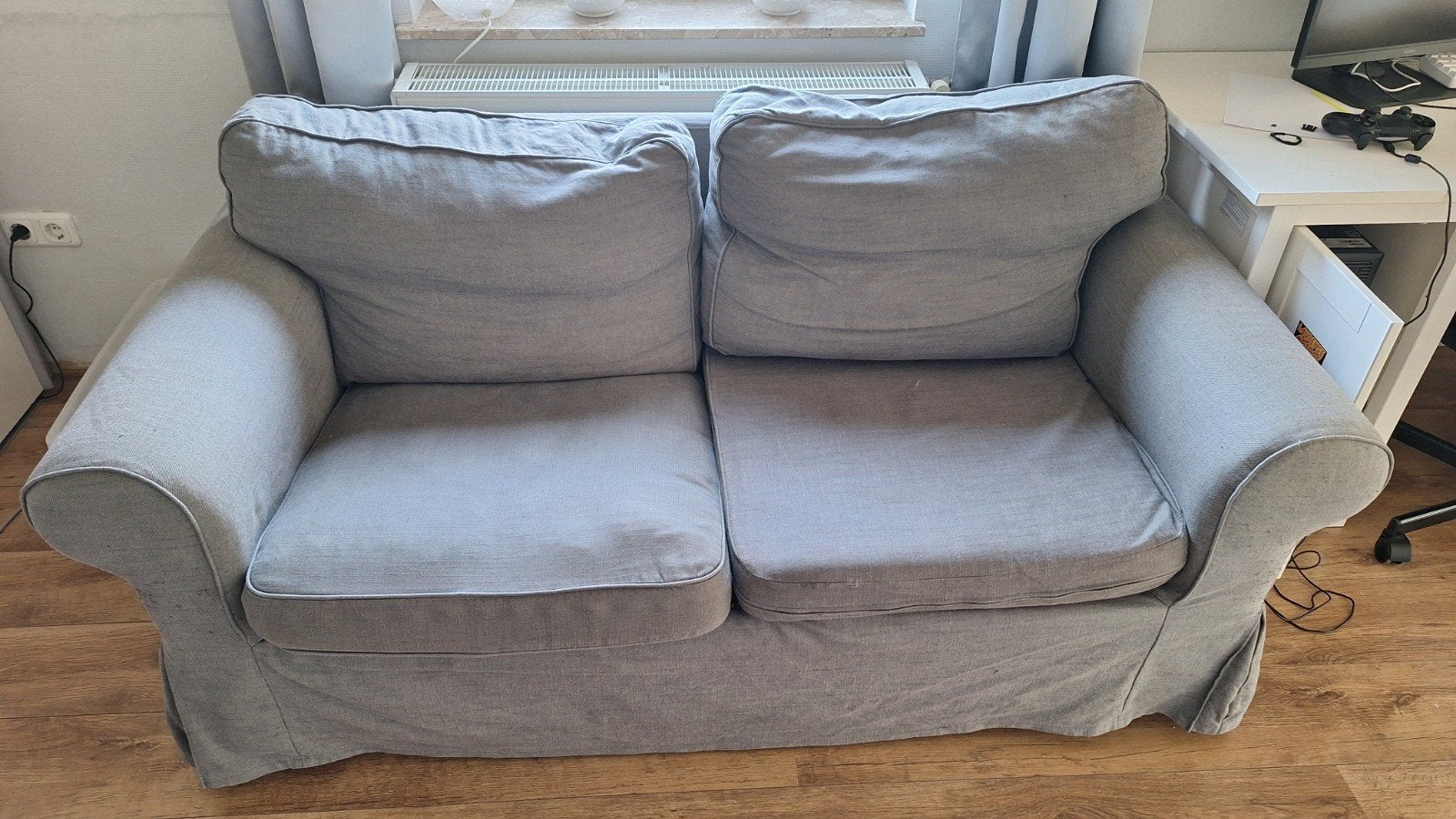 Ikea Ektorp 2-zitsbank grijs, Ophalen, Gebruikt, 150 tot 200 cm, Tweepersoons