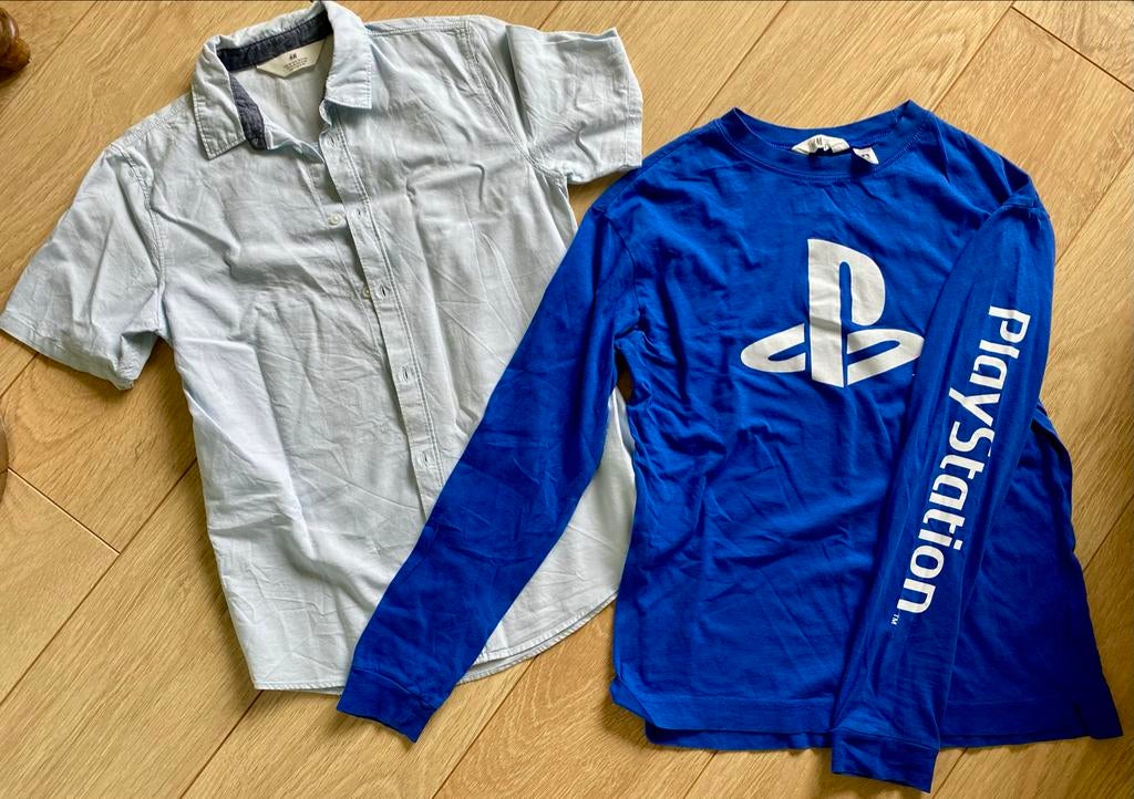 Zomerse bloes en PlayStation shirt maat 158, Ophalen of Verzenden, Gebruikt, Jongen
