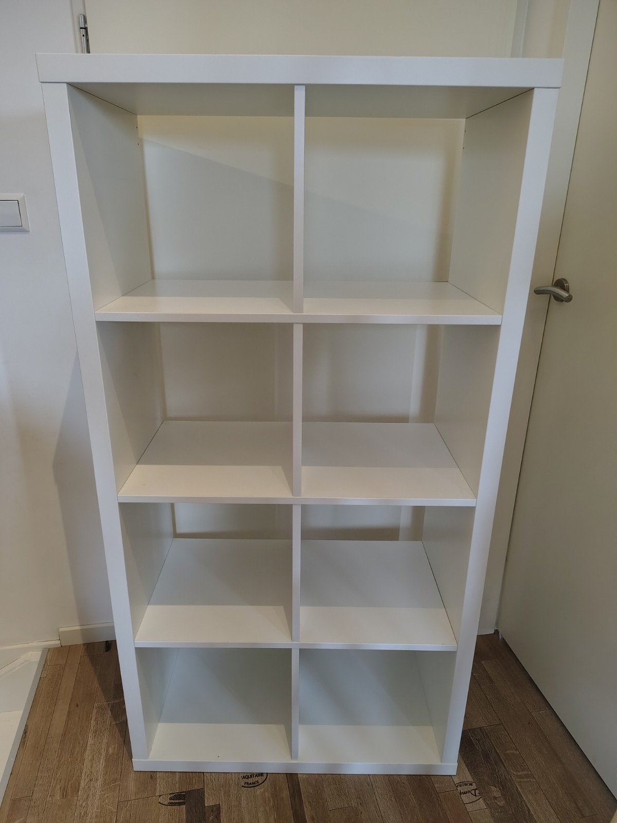 Witte IKEA Kallax Kast, - 8 Vakken (147x77x39 cm), Huis en Inrichting, Ophalen, Gebruikt, 100 tot 150 cm, 50 tot 100 cm