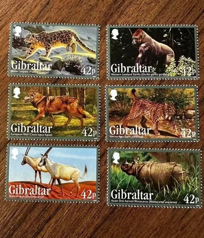 Gibraltar 2012 Dieren Postzegels - Complete Set, Ophalen of Verzenden, Postfris