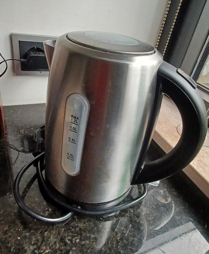 Waterkoker 1.2 liter, 1 tot 2 liter, Ophalen of Verzenden, Gebruikt, Rvs