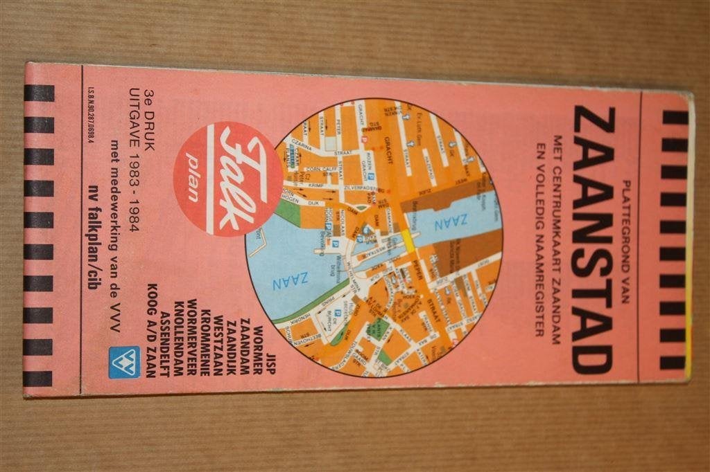 Oude Falk Plattegrond - Zaanstad - 1983, Gelezen, Ophalen of Verzenden, Landkaart, 1800 tot 2000