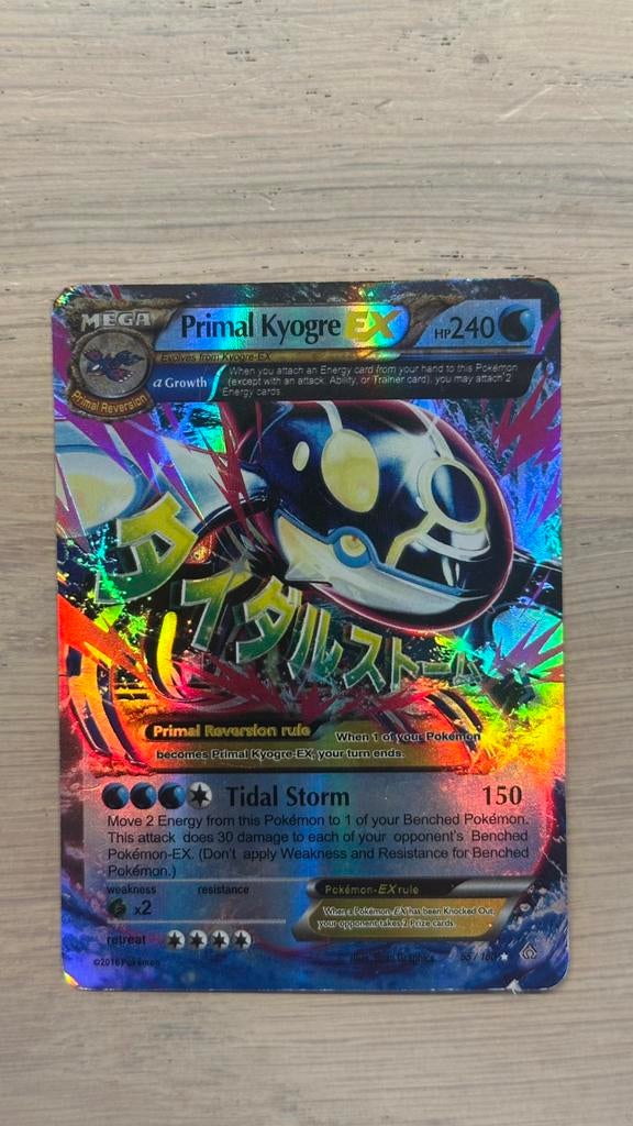 Primal Kyogre - Pokémon kaart, Hobby en Vrije tijd, Verzamelkaartspellen | Pokémon, Ophalen of Verzenden, Gebruikt, Losse kaart