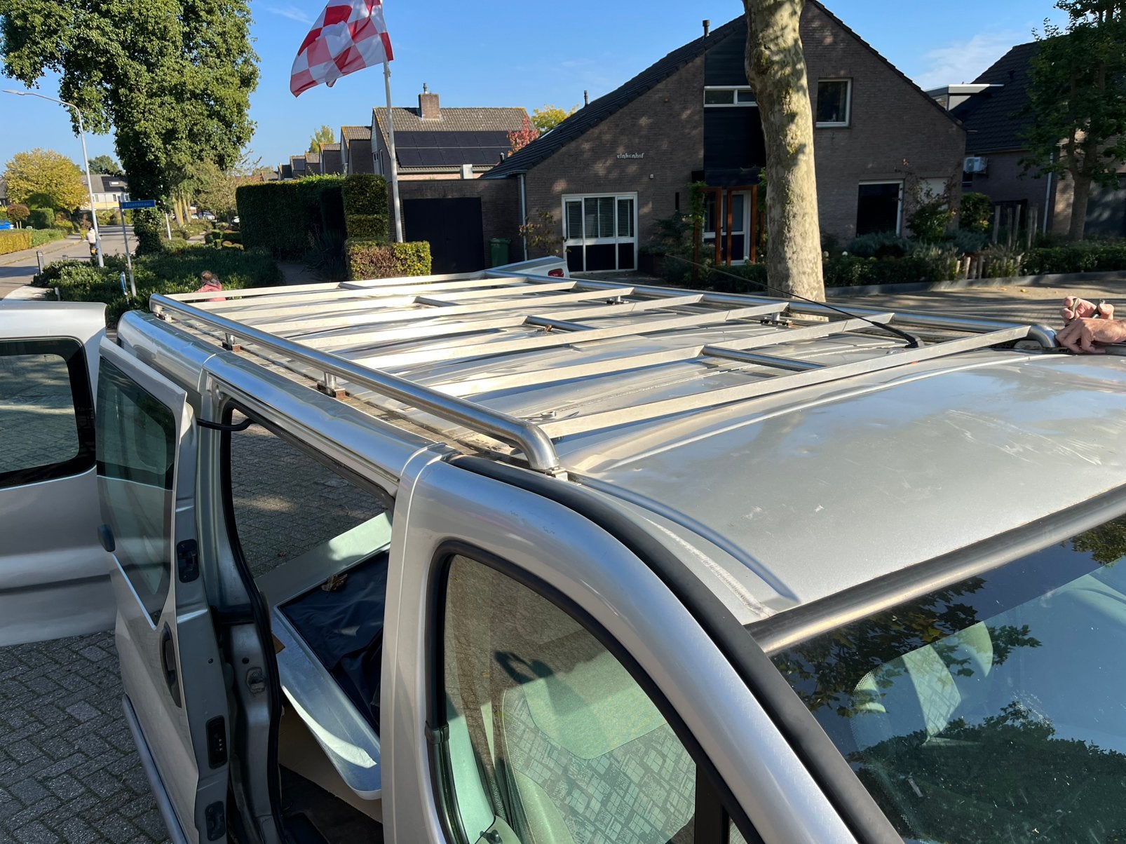 Imperiaal, EXTRA PLAT, RVS, Opel Vivaro Renault Trafic LWB, Ophalen, Gebruikt