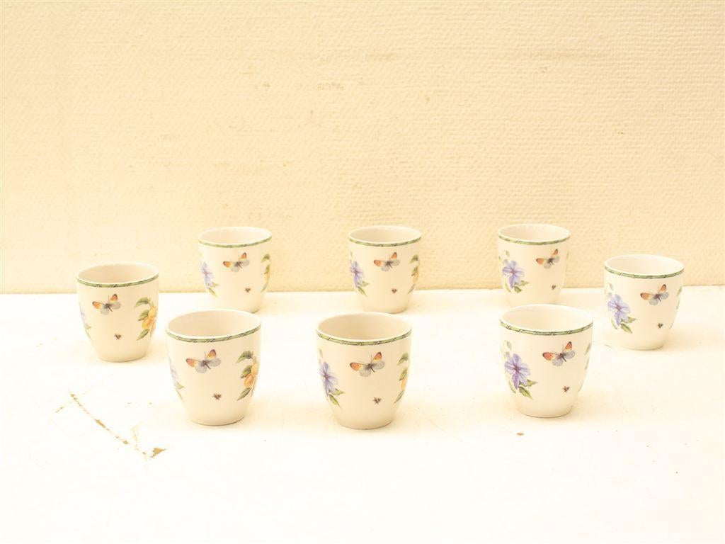 8 Fruit & Flower porseleinen kopjes 33764, Gebruikt, Ophalen of Verzenden, Bord(en), Wedgwood