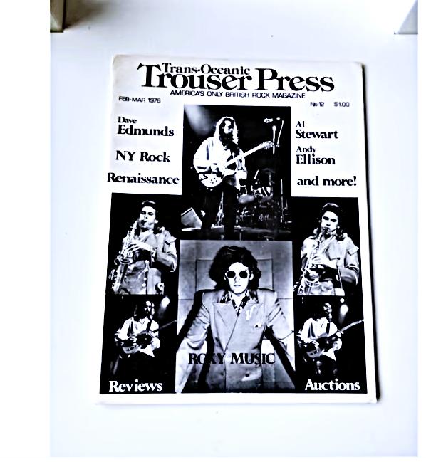 trouser press nr.12 uit 1976/cover roxy music, Boeken, Ophalen of Verzenden, Zo goed als nieuw, Muziek, Film of Tv