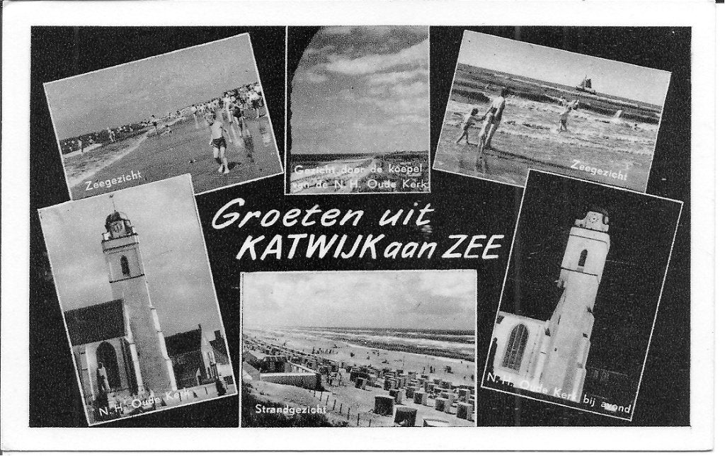 Oude ansichtkaart Groeten uit Katwijk aan Zee, Ophalen of Verzenden, 1960 tot 1980, Gelopen, Zuid-Holland