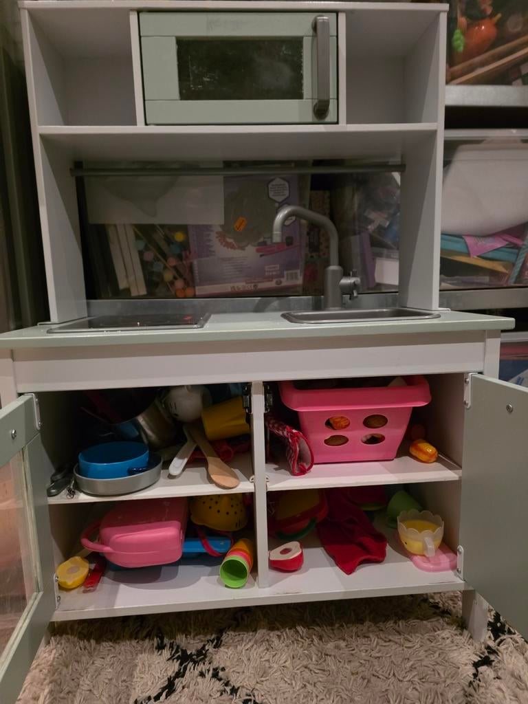 IKEA Speelkeuken DUKTIG met uitgebreide inhoud, Ophalen of Verzenden, Gebruikt, Hout, Speelkeuken