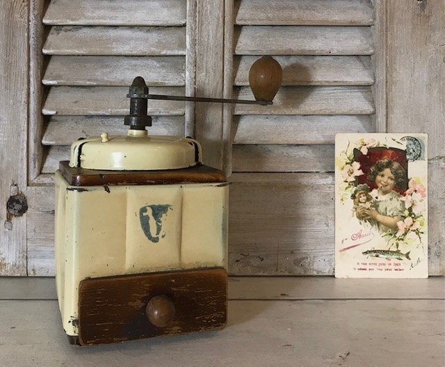 Antieke Franse koffiemolen van Peugeot Frères, Antiek en Kunst, Ophalen of Verzenden