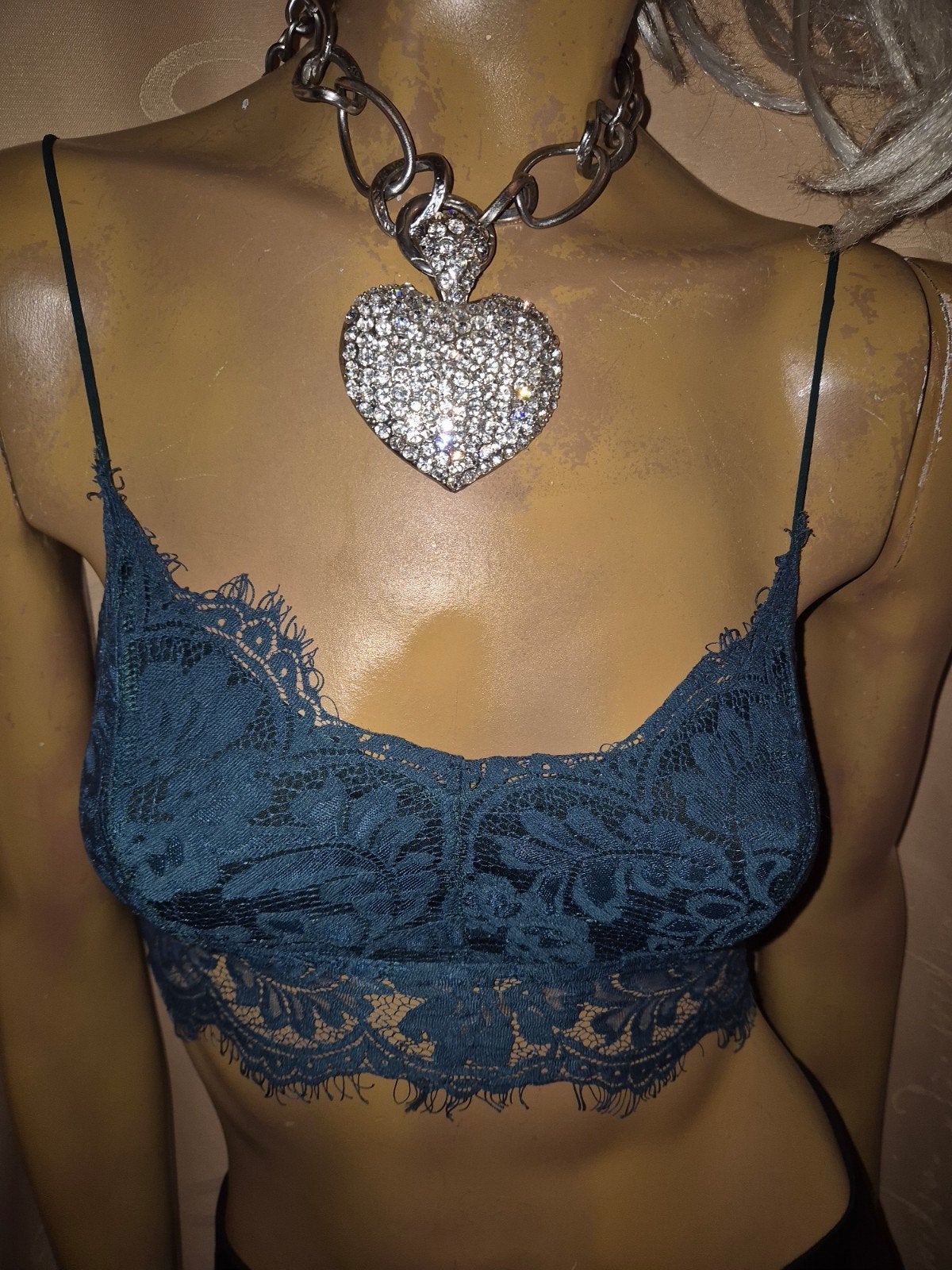 Donkergroene kanten bralette met rits topshop maat 36, Kleding | Dames, Ondergoed en Lingerie, Topshop, Ophalen of Verzenden, Groen