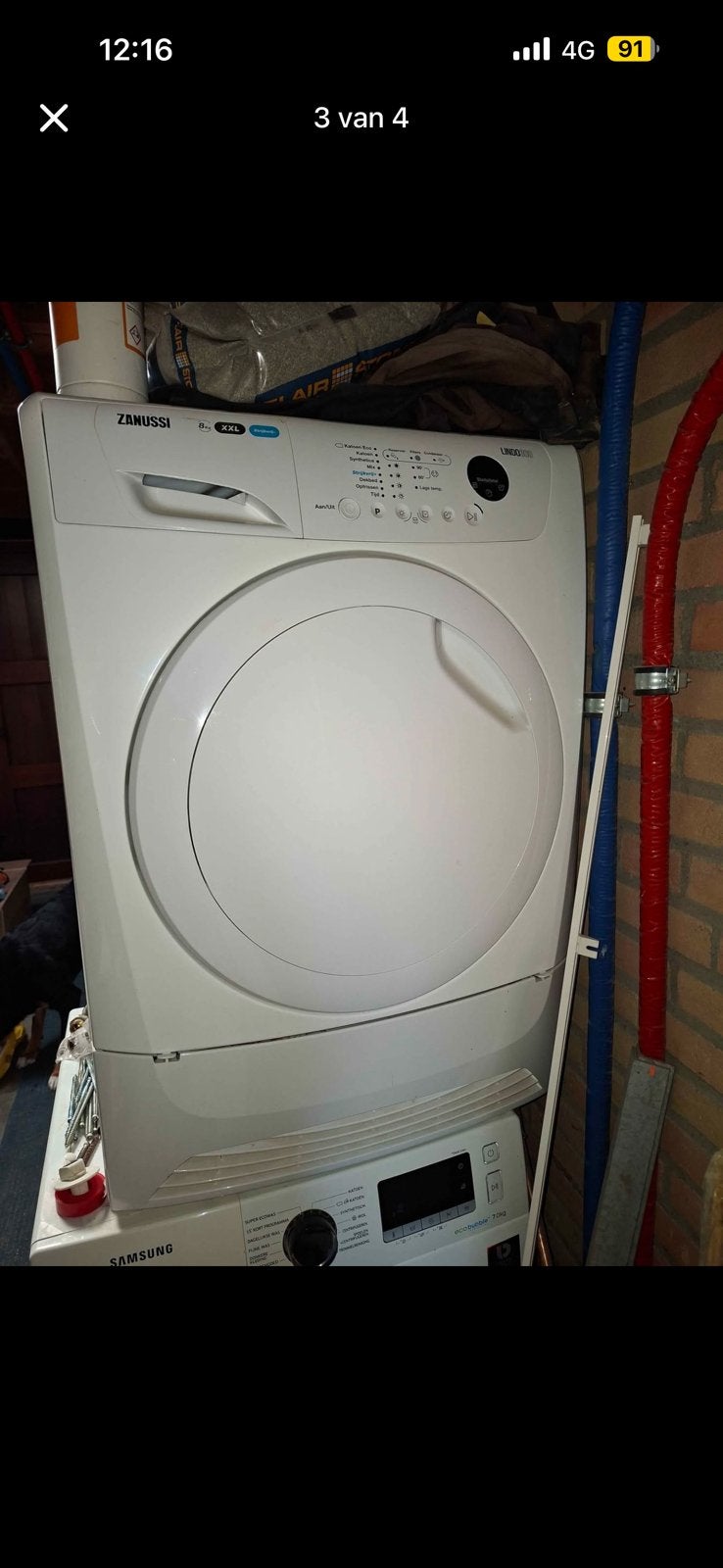 Condensdroger, Ophalen, 6 tot 8 kg, Zo goed als nieuw, 85 tot 90 cm