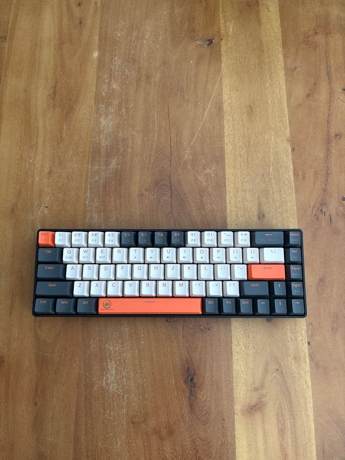 Ziyoulang K68 Draadloos Mechanisch Toetsenbord Qwerty, Draadloze ontvanger, Ophalen of Verzenden, Zo goed als nieuw, Draadloos
