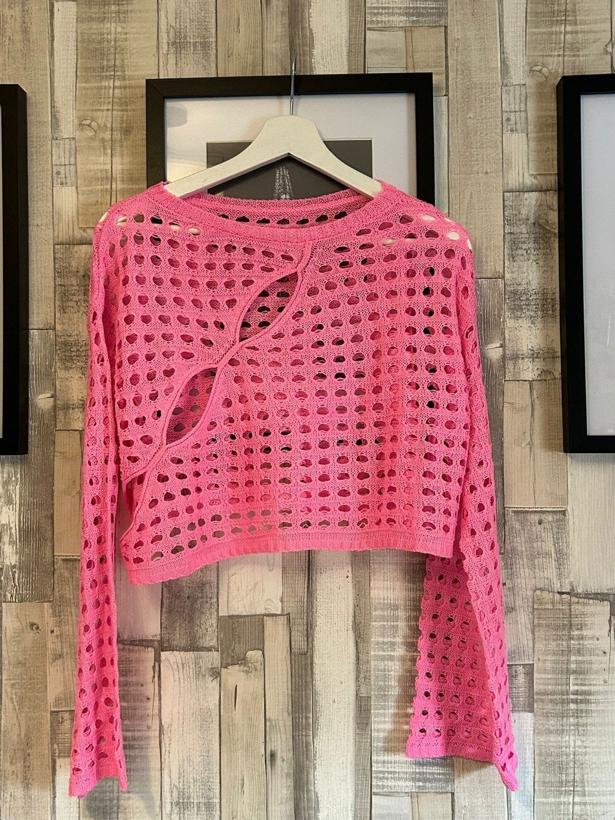 (NIEUW) ROZE NETSHIRT MAAT M, Ophalen of Verzenden, Nieuw, Carnaval, Kleding