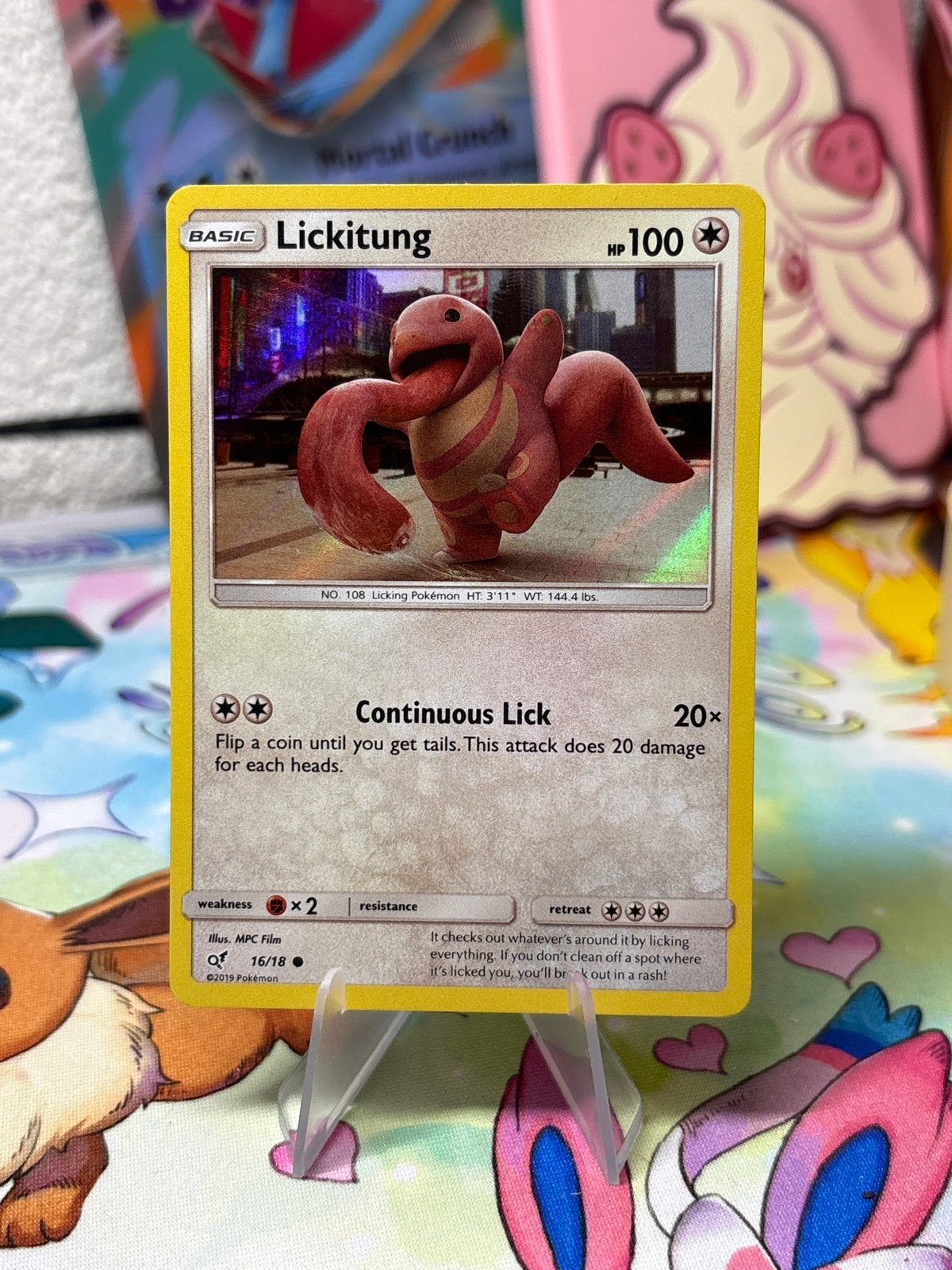 Lickitung Detective Pikachu Kaart (16/18), Ophalen of Verzenden, Zo goed als nieuw, Losse kaart