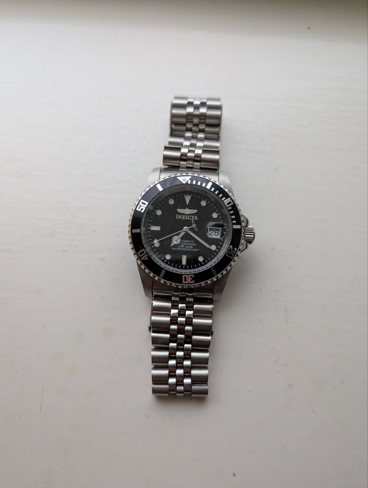 Invicta Pro Diver Herenhorloge - Zwart/Zilver, Staal, Staal, Polshorloge, Zo goed als nieuw