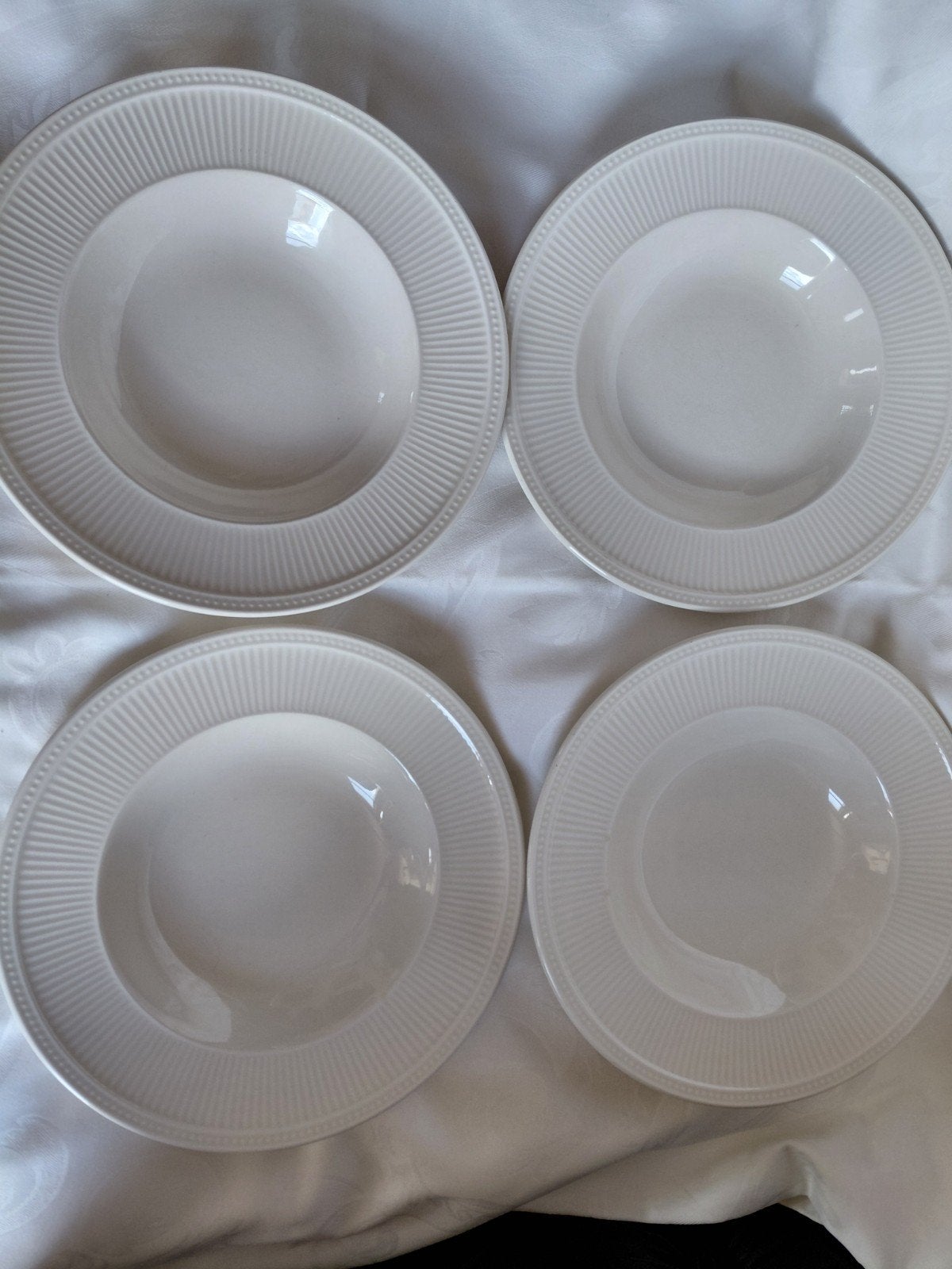 Wedgwood Windsor diepe borden - 4 stuks, Ophalen of Verzenden, Gebruikt, Porselein, Bord(en)