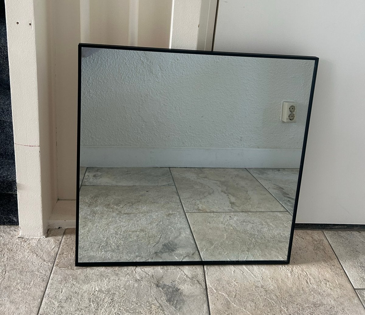 Vierkante spiegel 60x60 cm, Ophalen, Vierkant, Zo goed als nieuw, Minder dan 100 cm