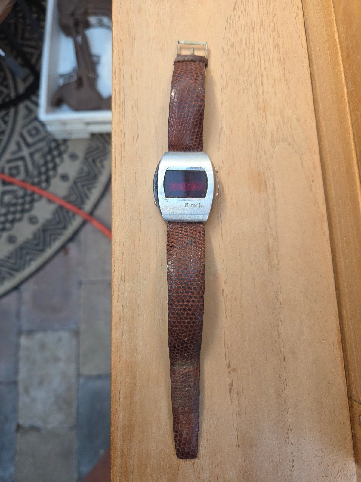 Vintage Litronix LED Horloge uit de Jaren '70, Ophalen, Staal, Overige merken, 1960 of later