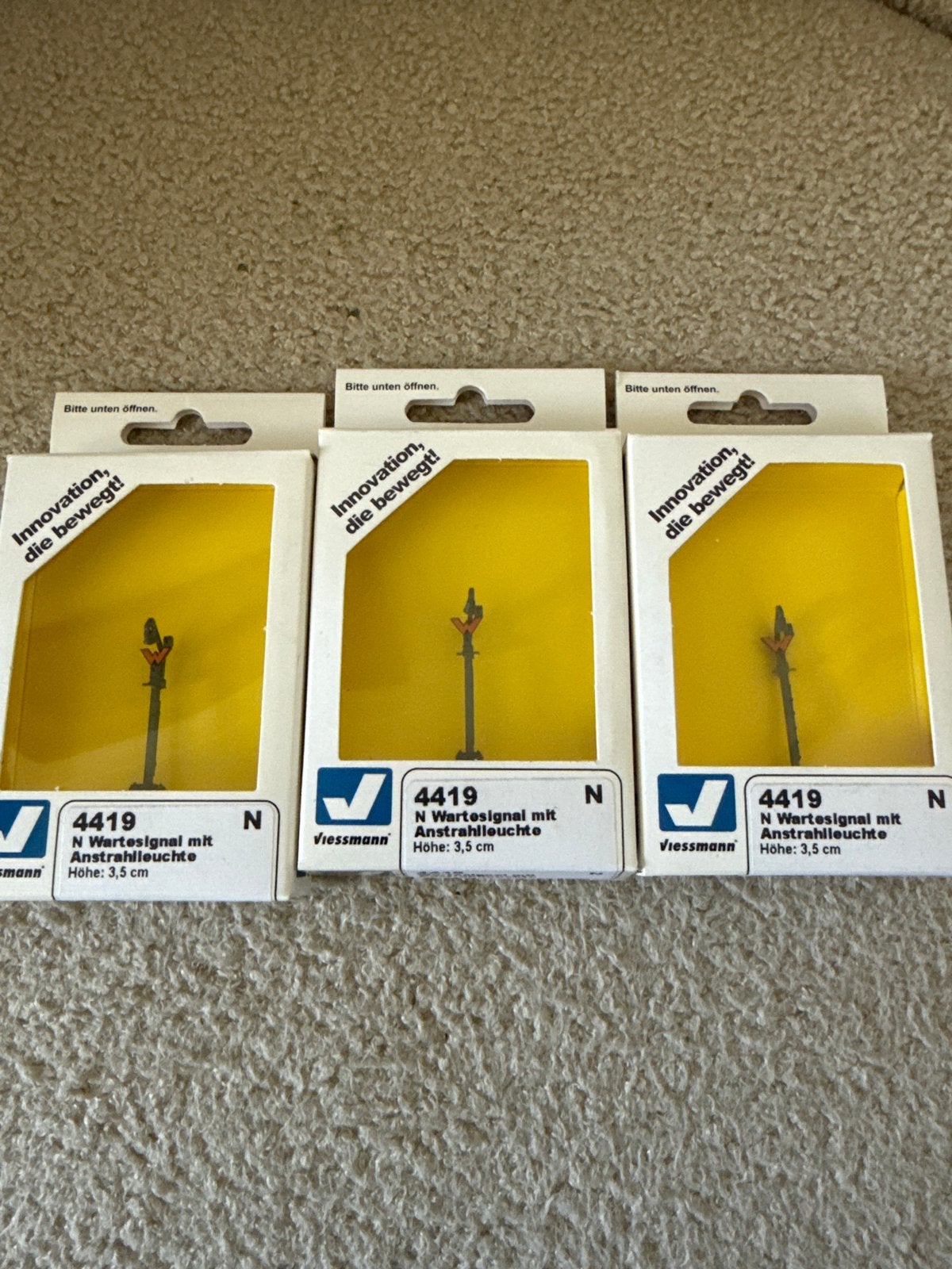 Viessmann N Wartesignal met Anstrahlleuchte (3 stuks), Ophalen of Verzenden, Nieuw, Overige typen, Overige merken
