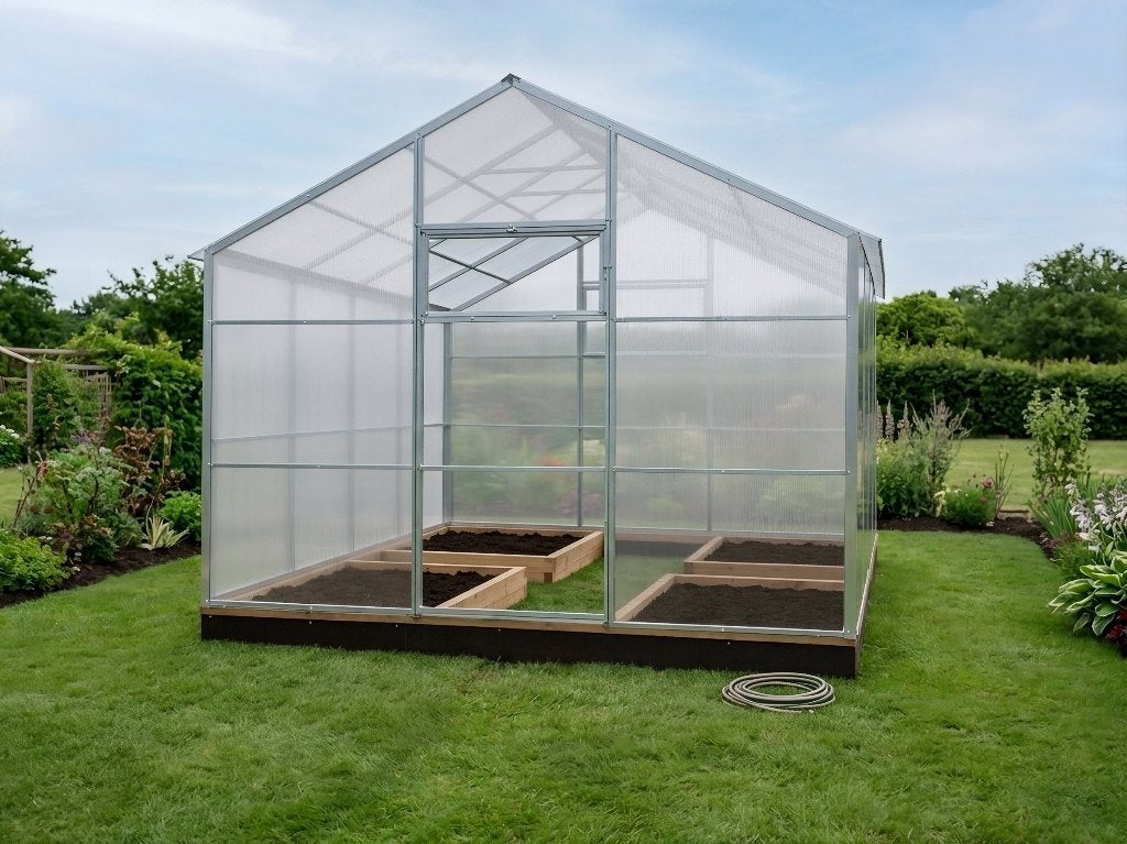Kas Flora | 3m breed | 4–10m lengte | extra sterk staalframe, Staal, Polycarbonaat, Verzenden, Kweekkas