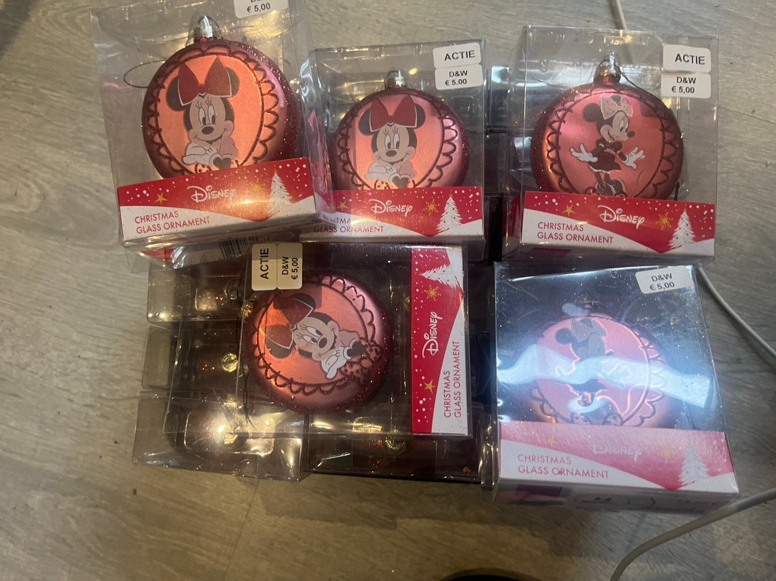 24 minnie mouse biomhangers, Ophalen of Verzenden, Zo goed als nieuw