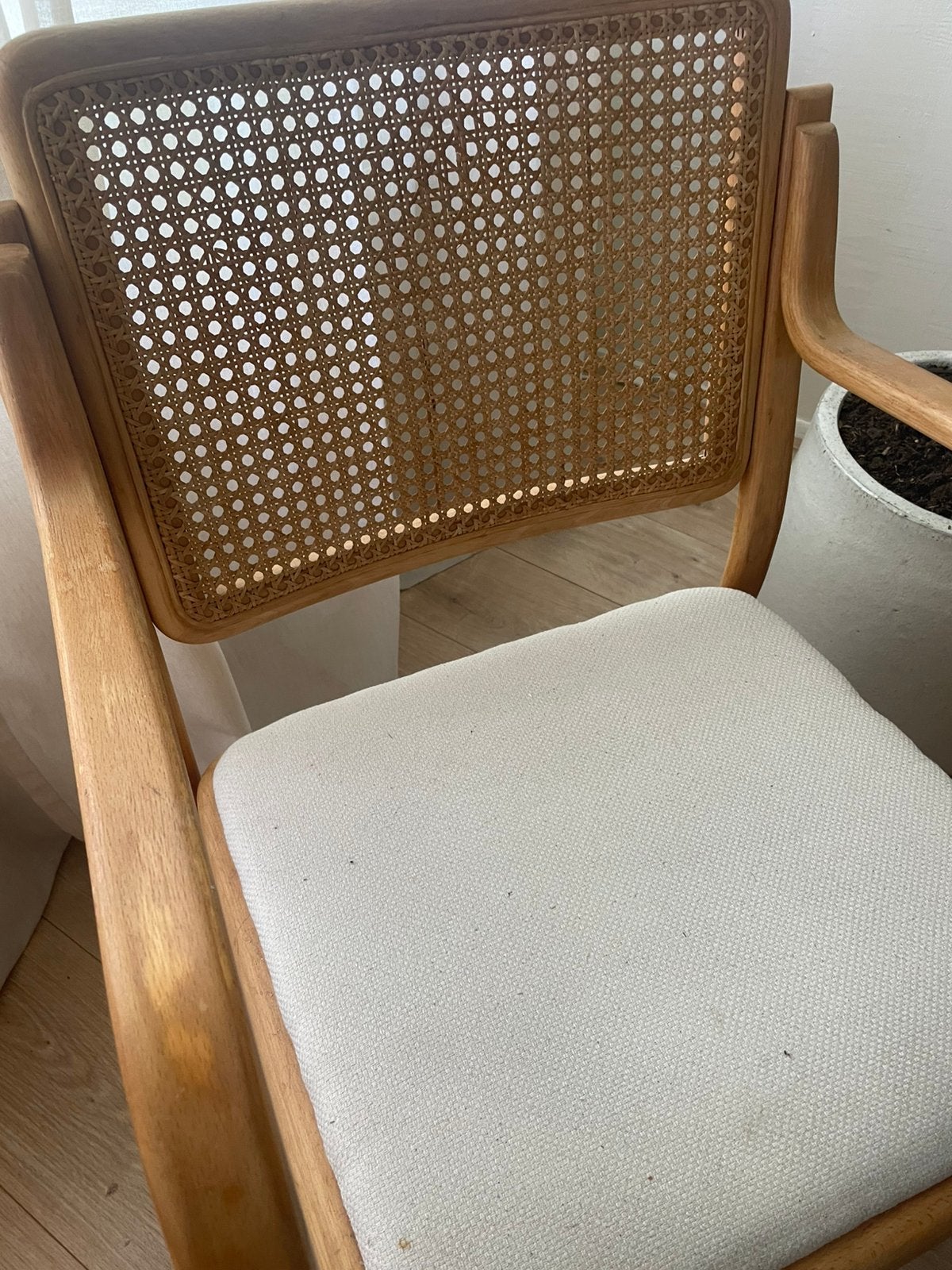 Webbing/ rotan vlechtwerk vintage stoel Ikea, Ophalen