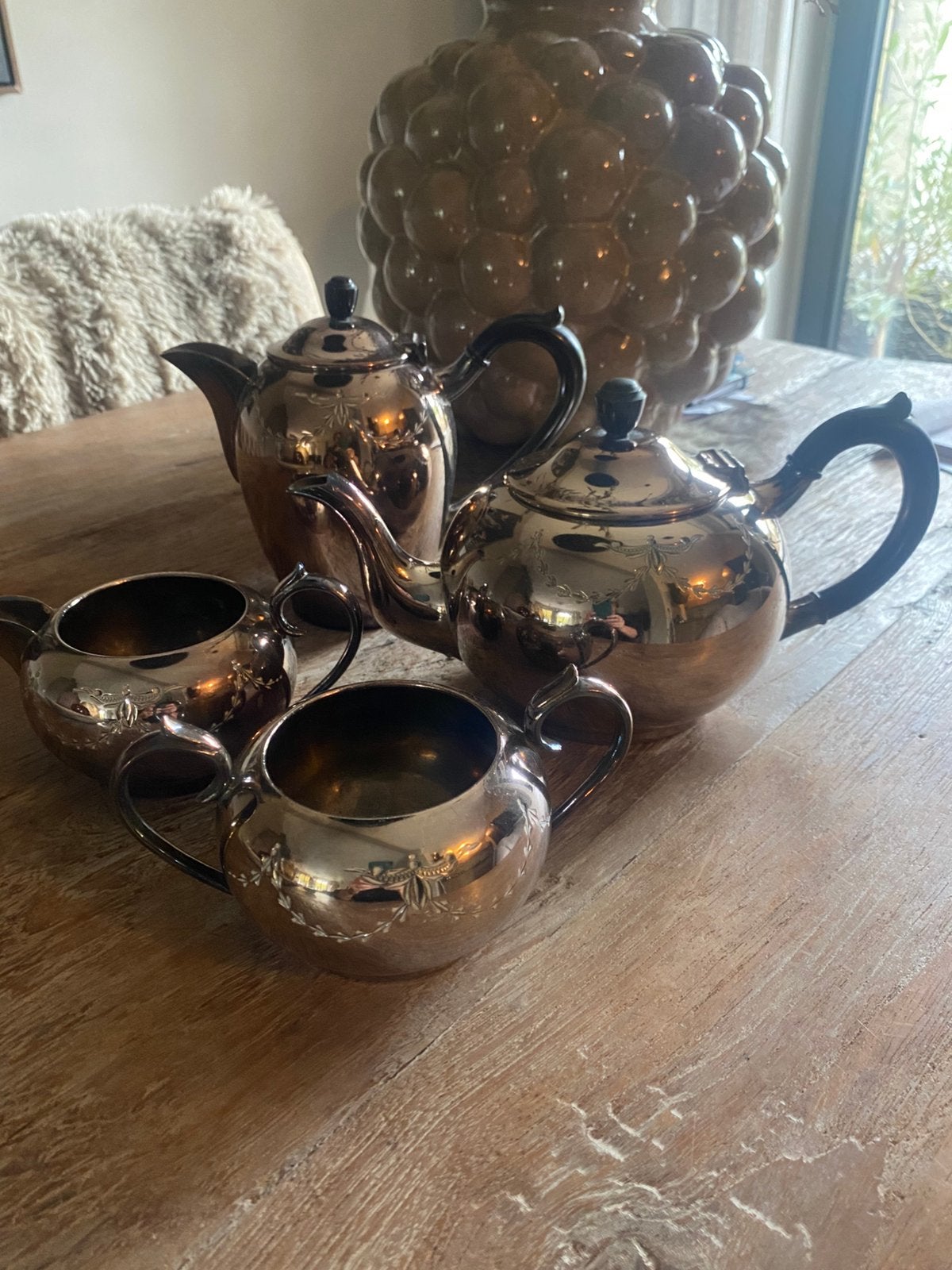 Mooi verzilverd thee/ koffie servies., Antiek en Kunst, Ophalen of Verzenden