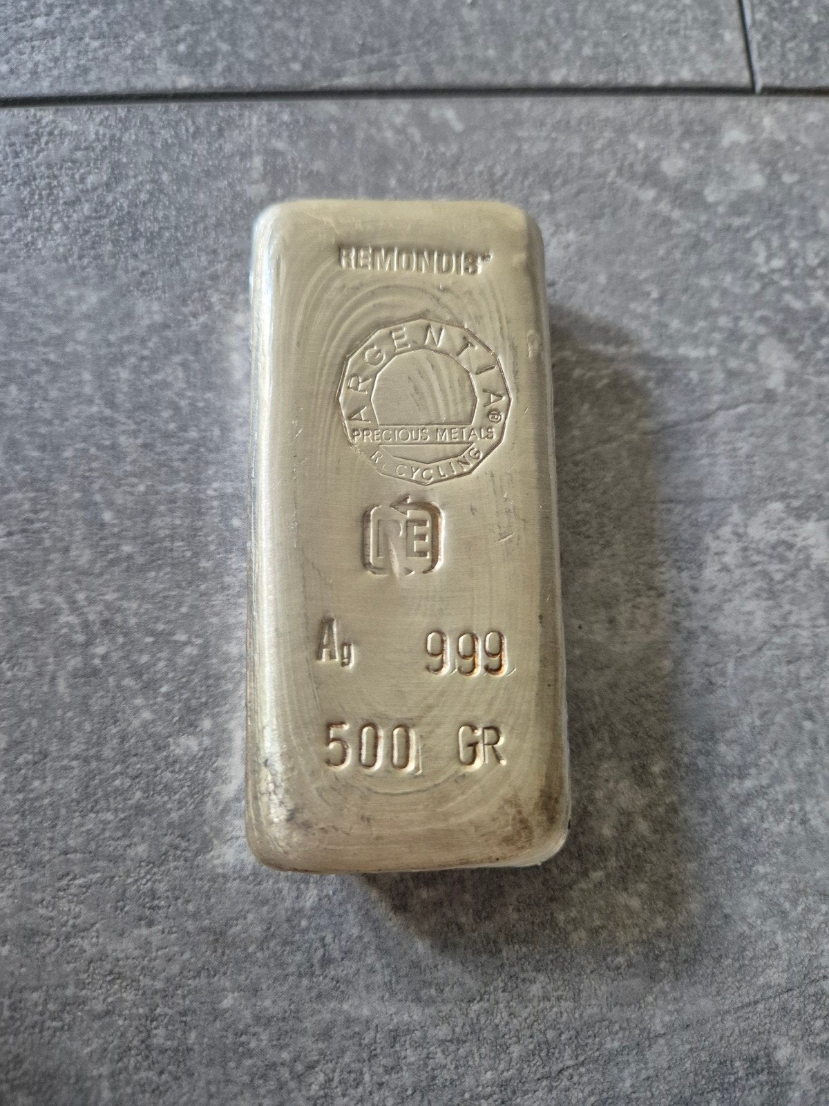Zilveren baar 500 gram 999 Ag - REMONDIS, Ophalen of Verzenden