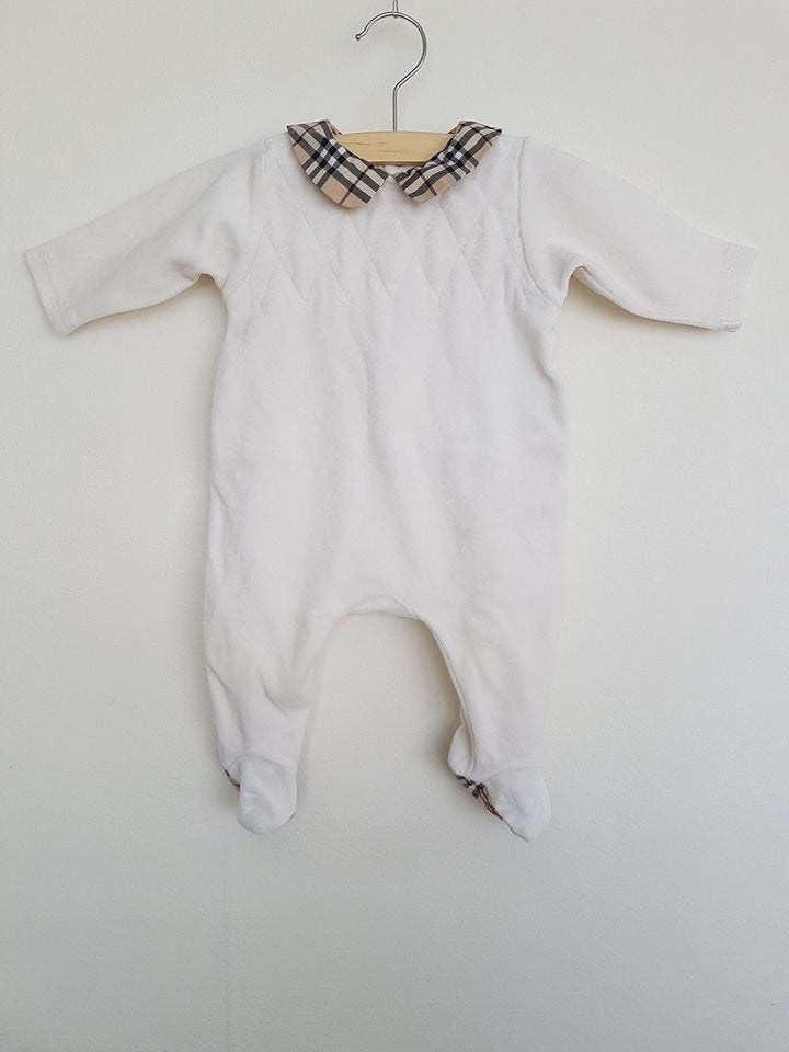 Burberry Baby boxpakje roomwit quilted velours 62, Verzenden, Nieuw, Jongetje of Meisje, Overige typen