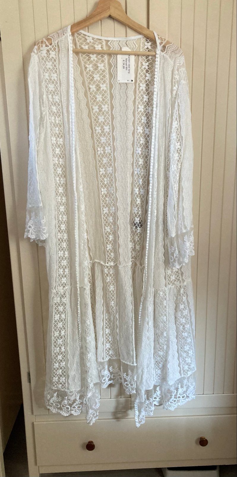Wit Kanten Zomervest Ibiza Style One Size, Ophalen of Verzenden, Nieuw, Maat 38/40 (M), Wit