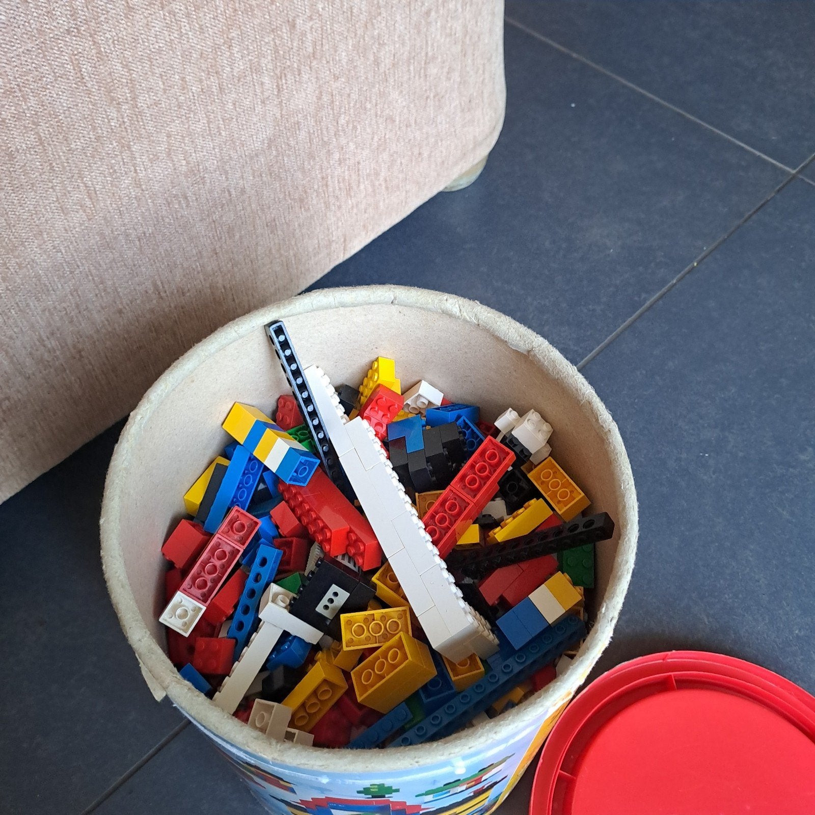 Grote bak met diverse Lego stenen en onderdelen, Ophalen, Gebruikt, Losse stenen, Lego