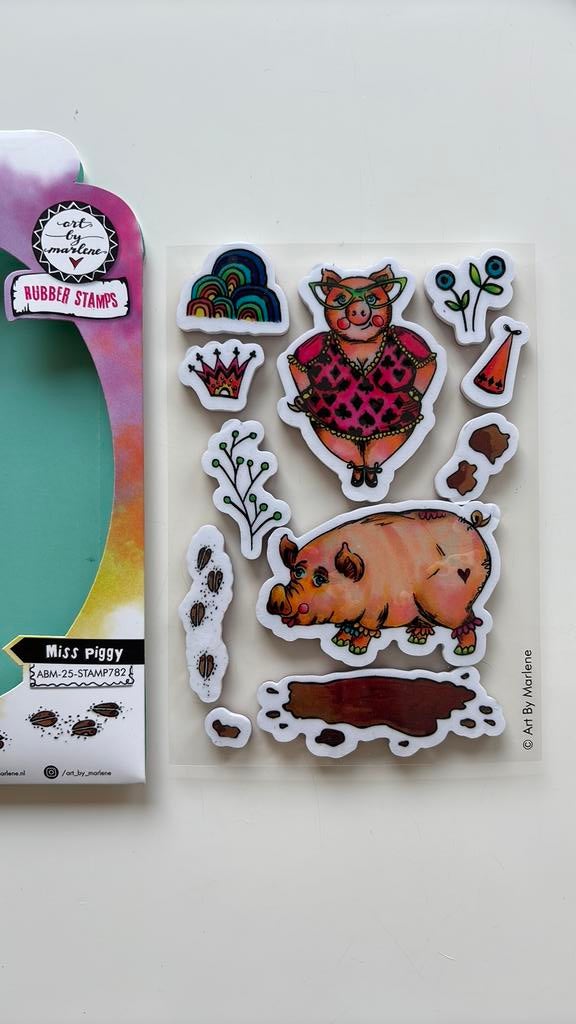 ABM rubber stamp miss piggy, Ophalen of Verzenden, Zo goed als nieuw