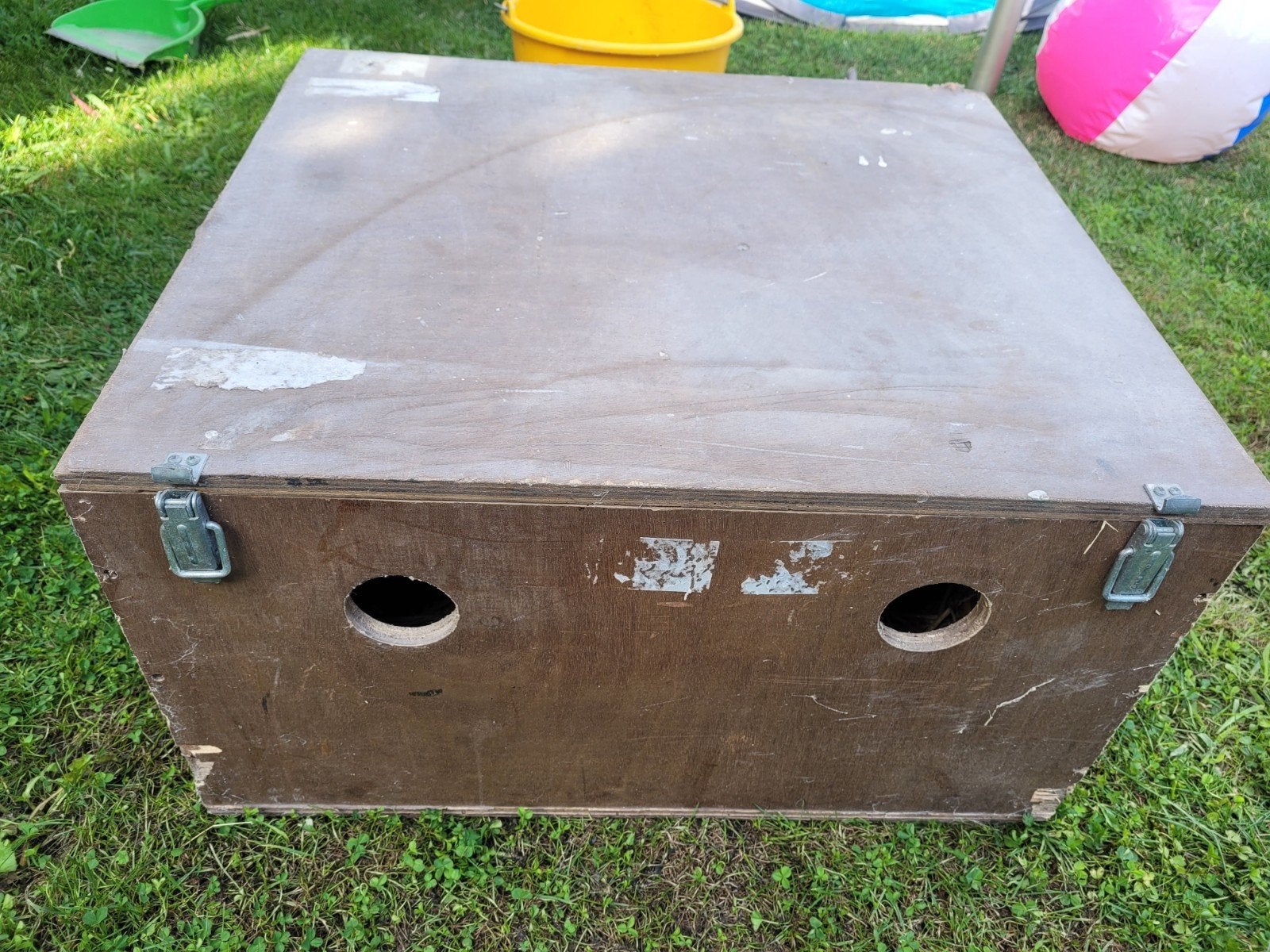 houten transportkist kleindieren (konijnen e.d.), Dieren en Toebehoren, Gebruikt, Minder dan 75 cm, Reiskooi of Transportbox, Konijn