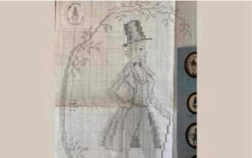 BORDUURPATROON EVA ROSENSTAND SILHOUET, Verzenden, Gebruikt, Handborduren, Patroon