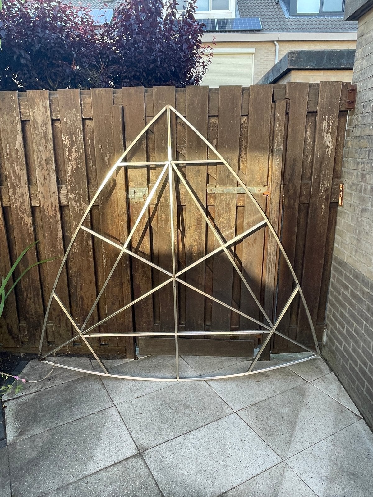 Metalen tafelframe, Tuin en Terras, Ophalen, Gebruikt, Kweekkas, Glas