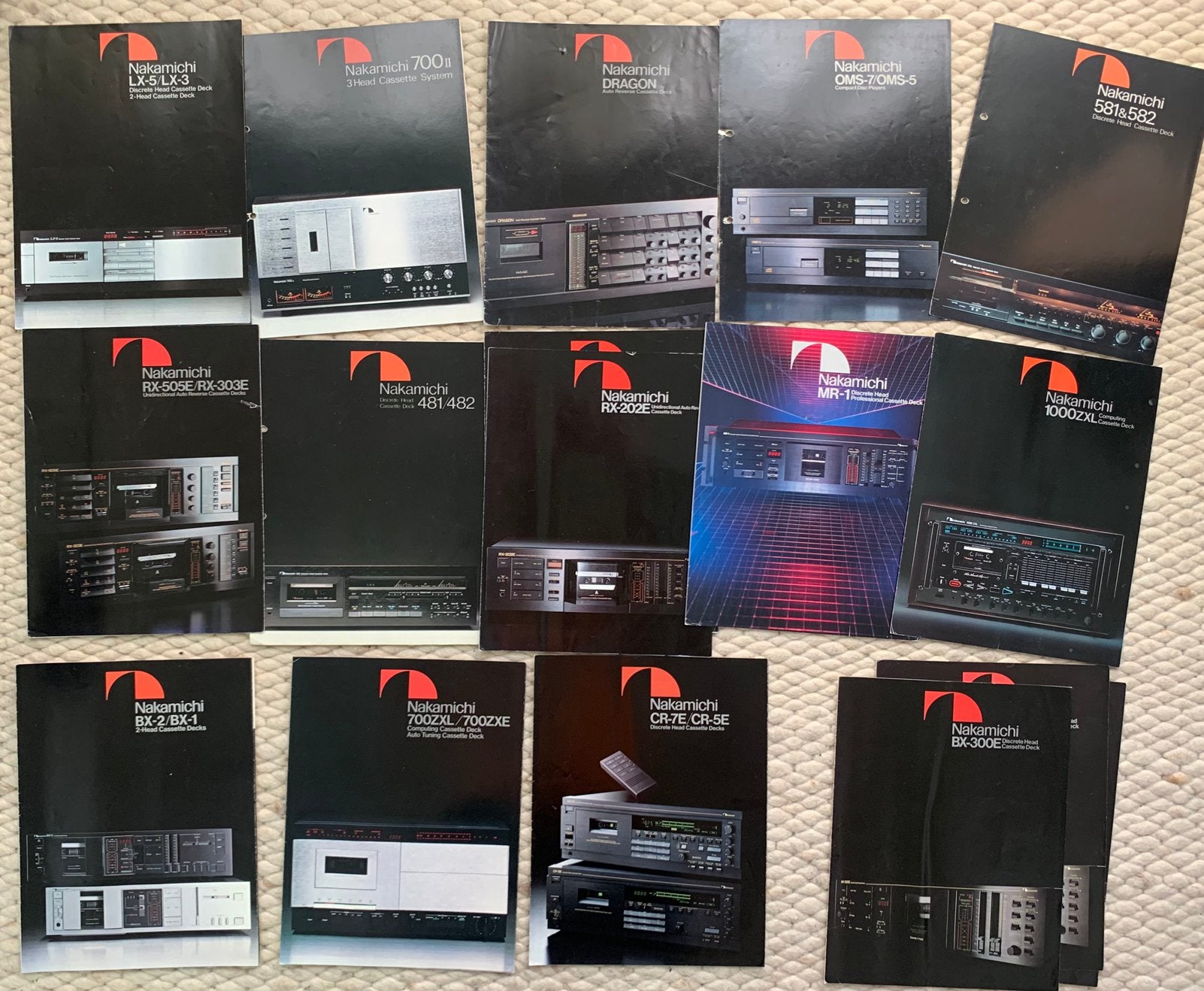 Origineel NAKAMICHI folders cassettedecks brochures zeldzaam, Audio, Tv en Foto, Cassettedecks, Overige merken, Nakamichi Corporation