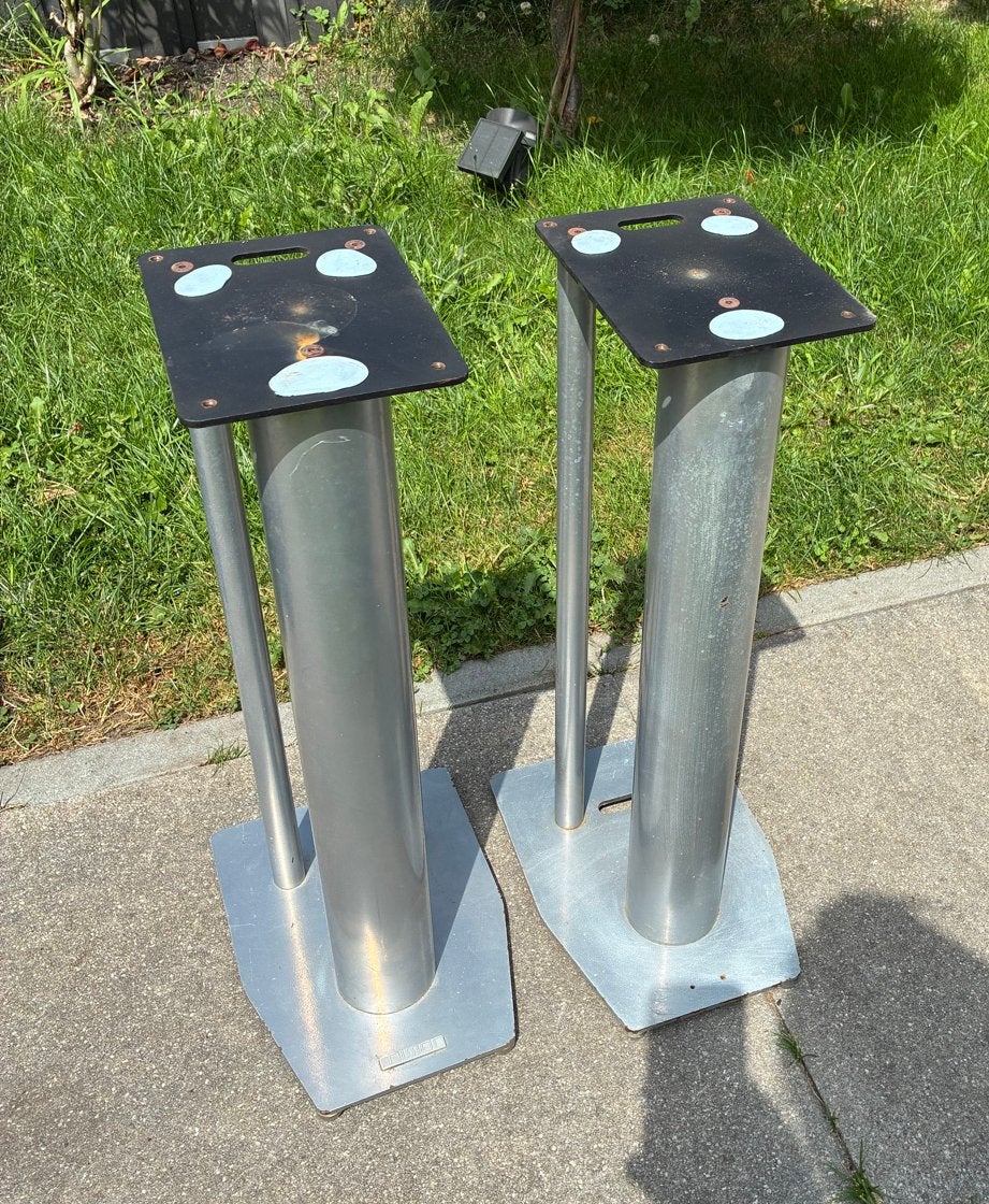Speaker standaarden - Zilverkleurig metaal, Gebruikt, Inclusief standaarden, Overige typen, Minder dan 60 watt