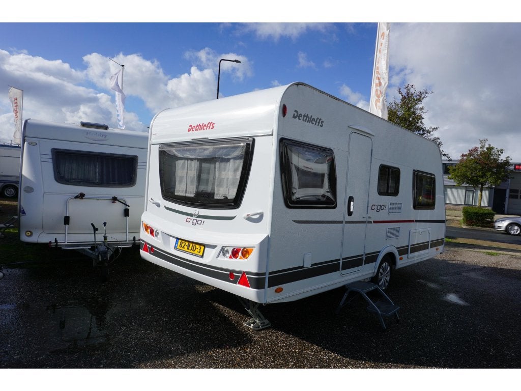 Dethleffs C'Go 475 EL aparte bedden,mover,airco, Caravans en Kamperen, Standaardzit, Bedrijf, 2 aparte bedden, Dethleffs