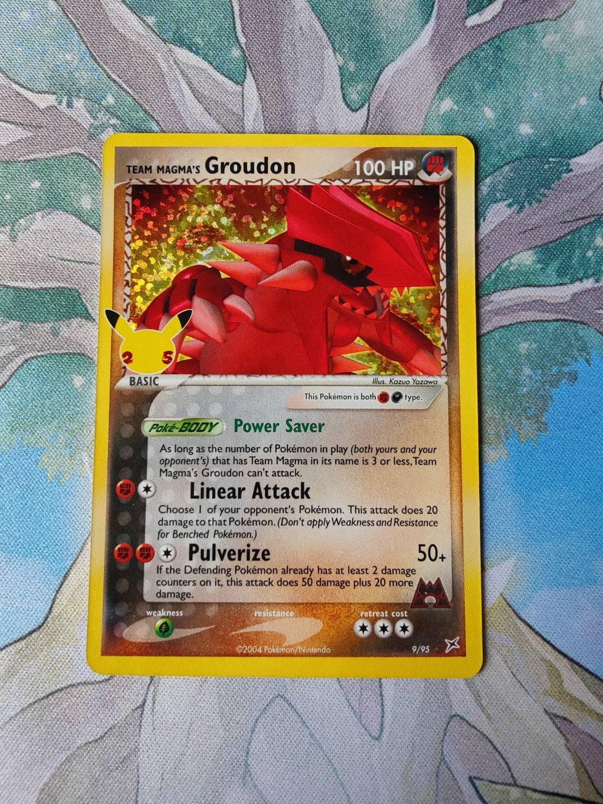 Pokemon celebrations team magma's Groudon Holo 9/95, Ophalen of Verzenden, Nieuw, Losse kaart, Foil