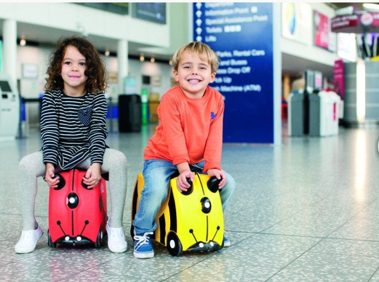 Gebruikte 'Ride-On: Trunki kinder koffer - lieveheersbeestje, Wieltjes, Gebruikt, Hard kunststof, Minder dan 50 cm